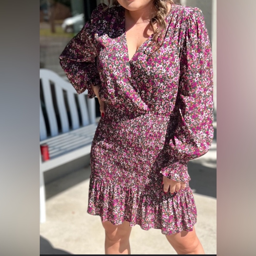 LUCY PARIS womens floral print short cocktail and party dress